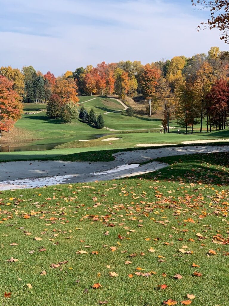 sand bunker in the golf course