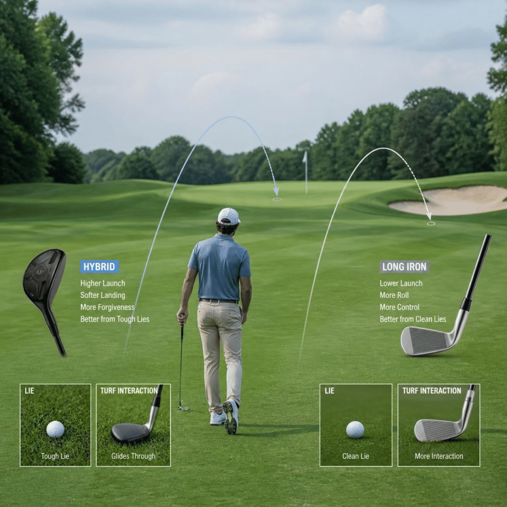 Hybrid vs Long Iron: When to Use Each Golf Club