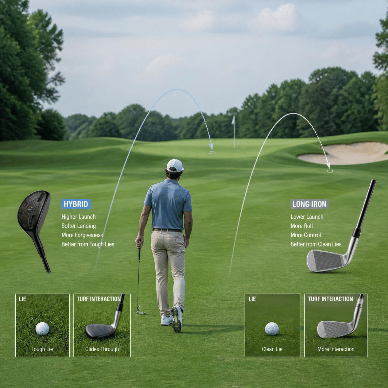 Hybrid vs Long Iron: When to Use Each Golf Club